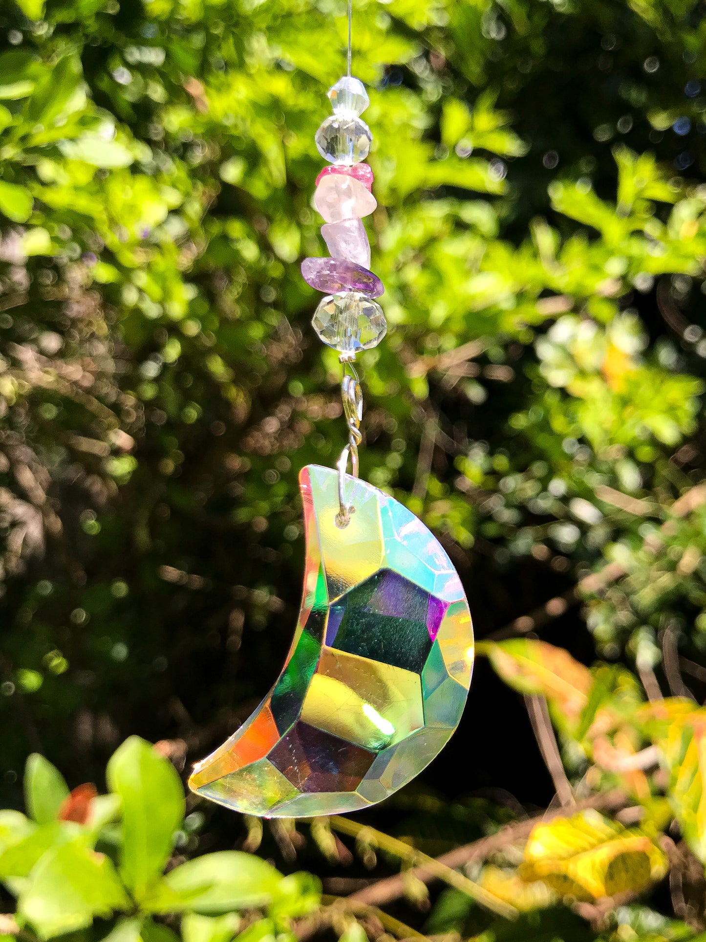 Pink and Purple Moon Suncatcher