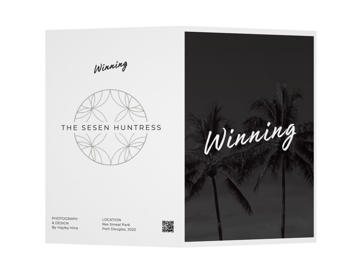 Winning blank greeting card