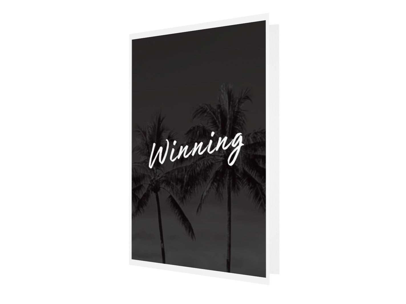 Winning blank greeting card