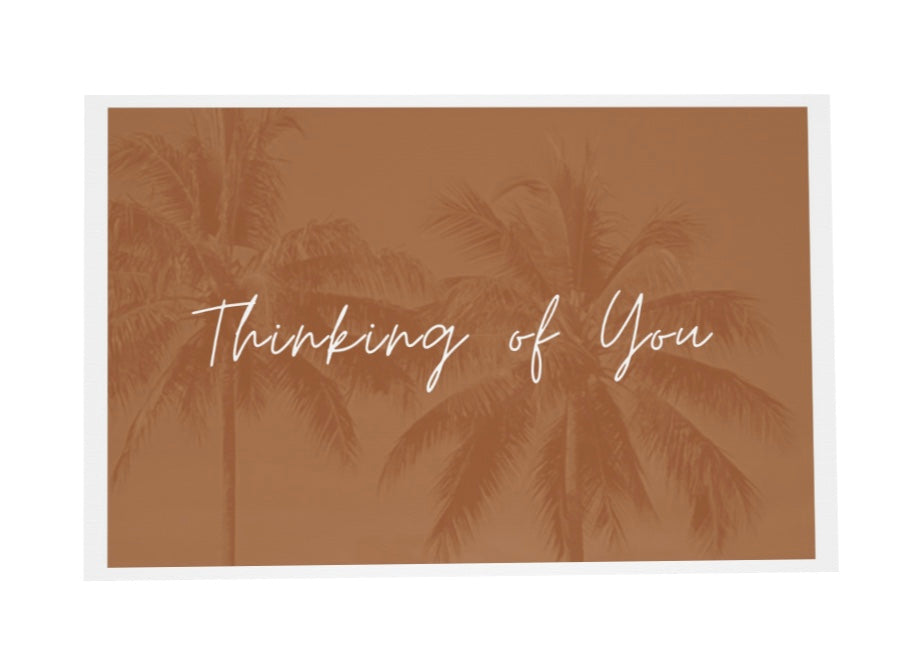 Thinking of You blank greeting card