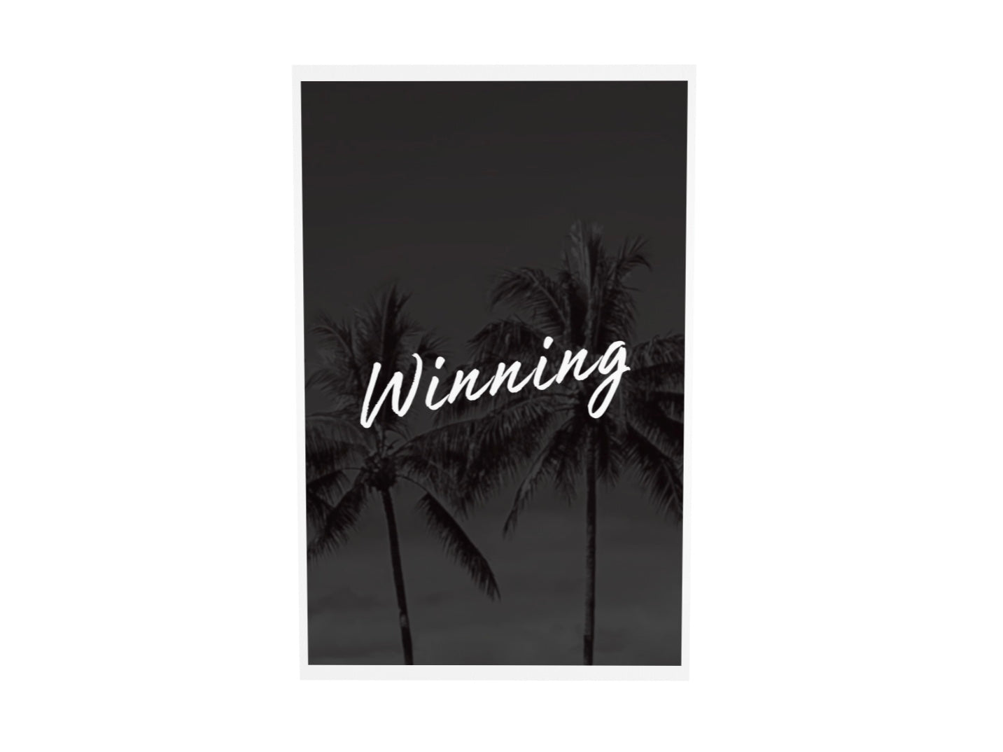 Winning blank greeting card