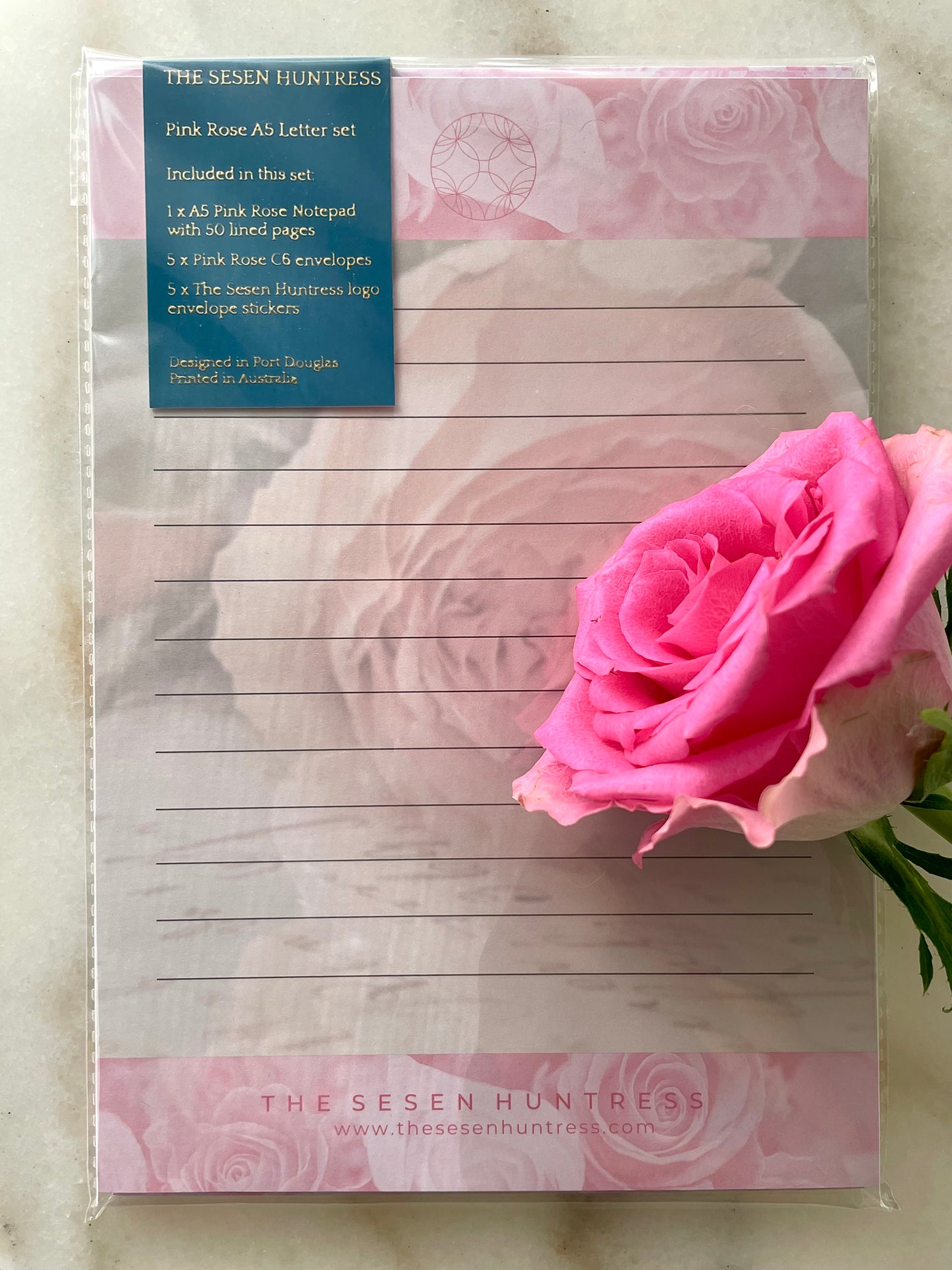 Pink Rose Letter set