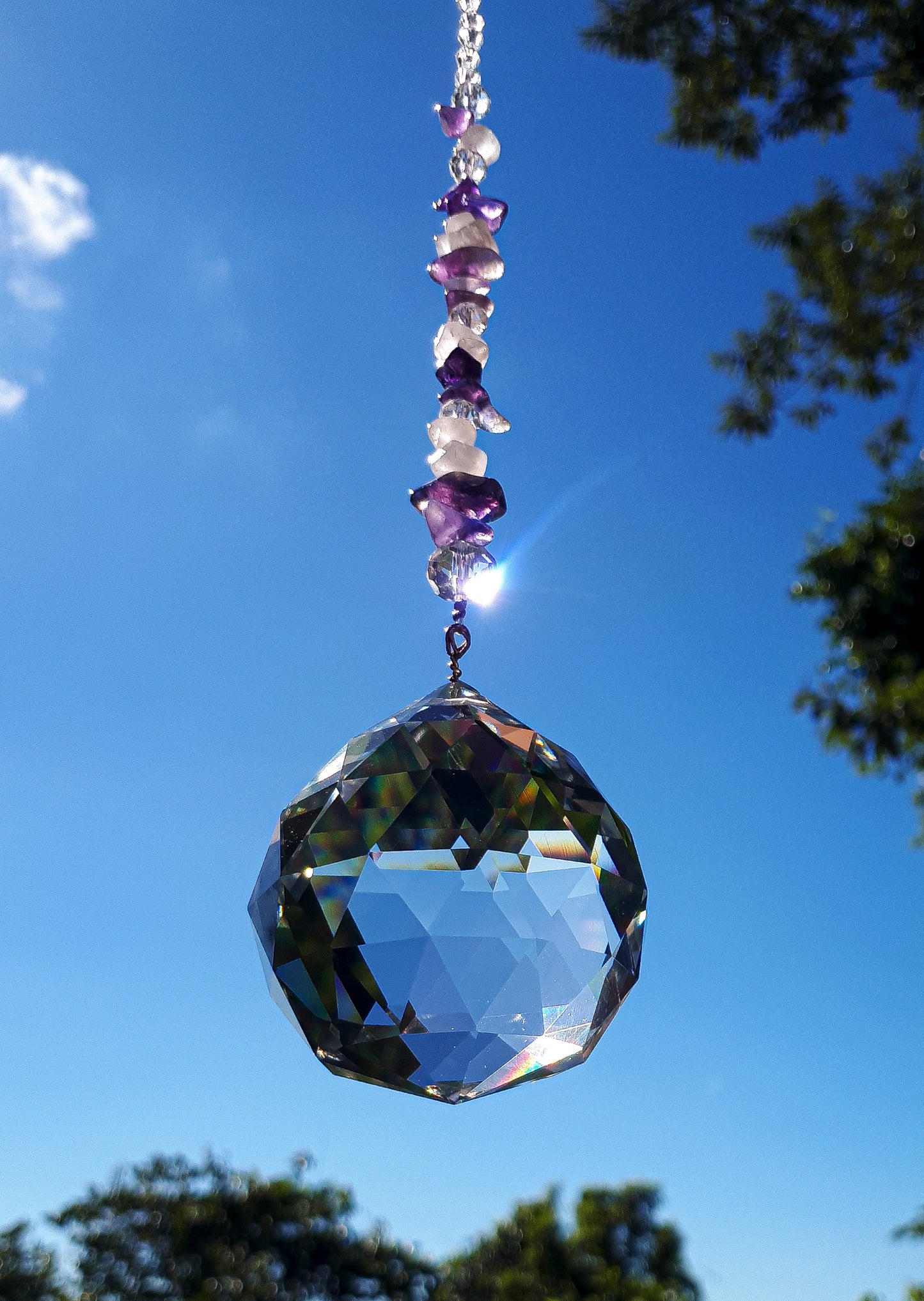Amethyst Sphere Suncatcher