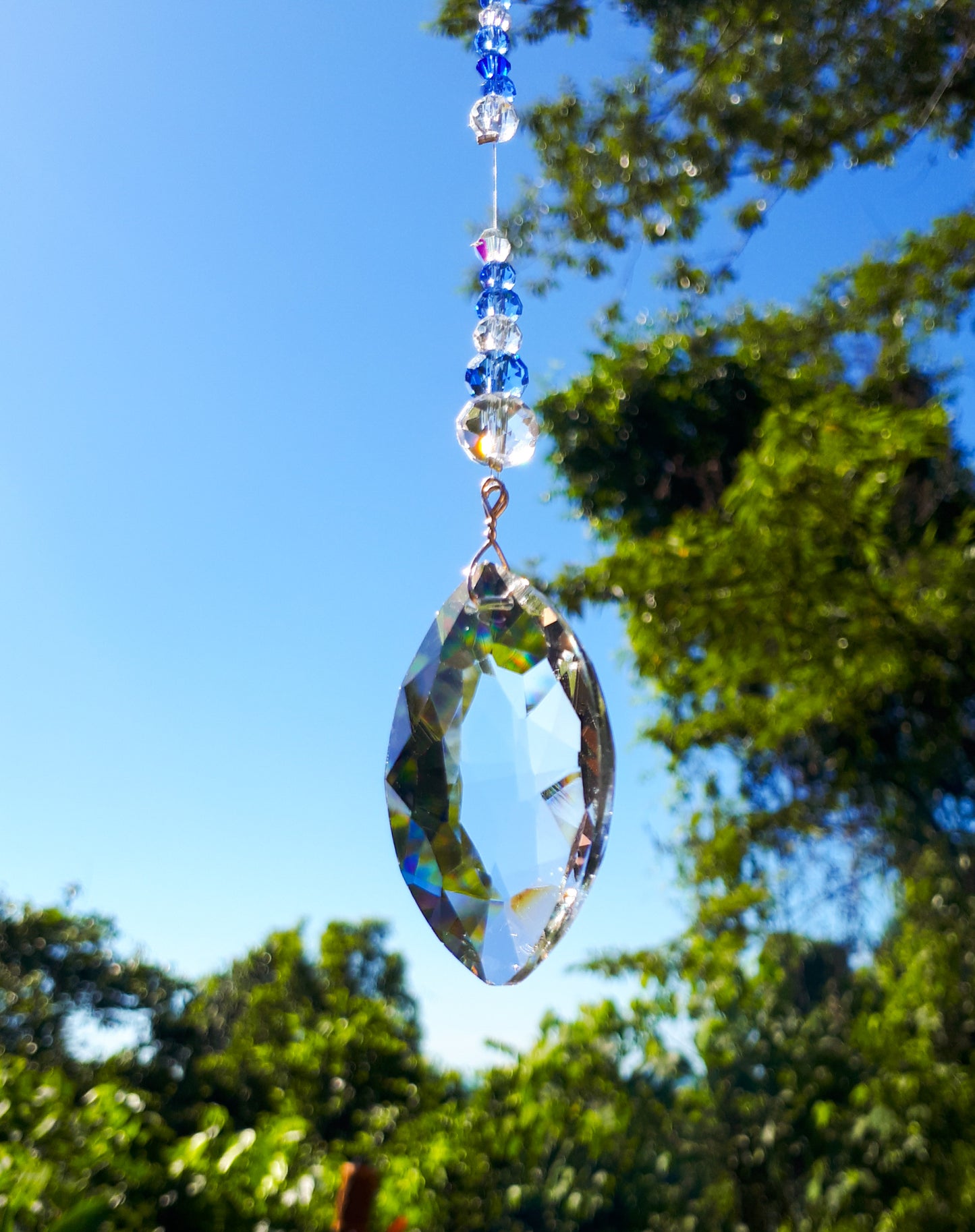 Blue Swarovski crystal Suncatcher