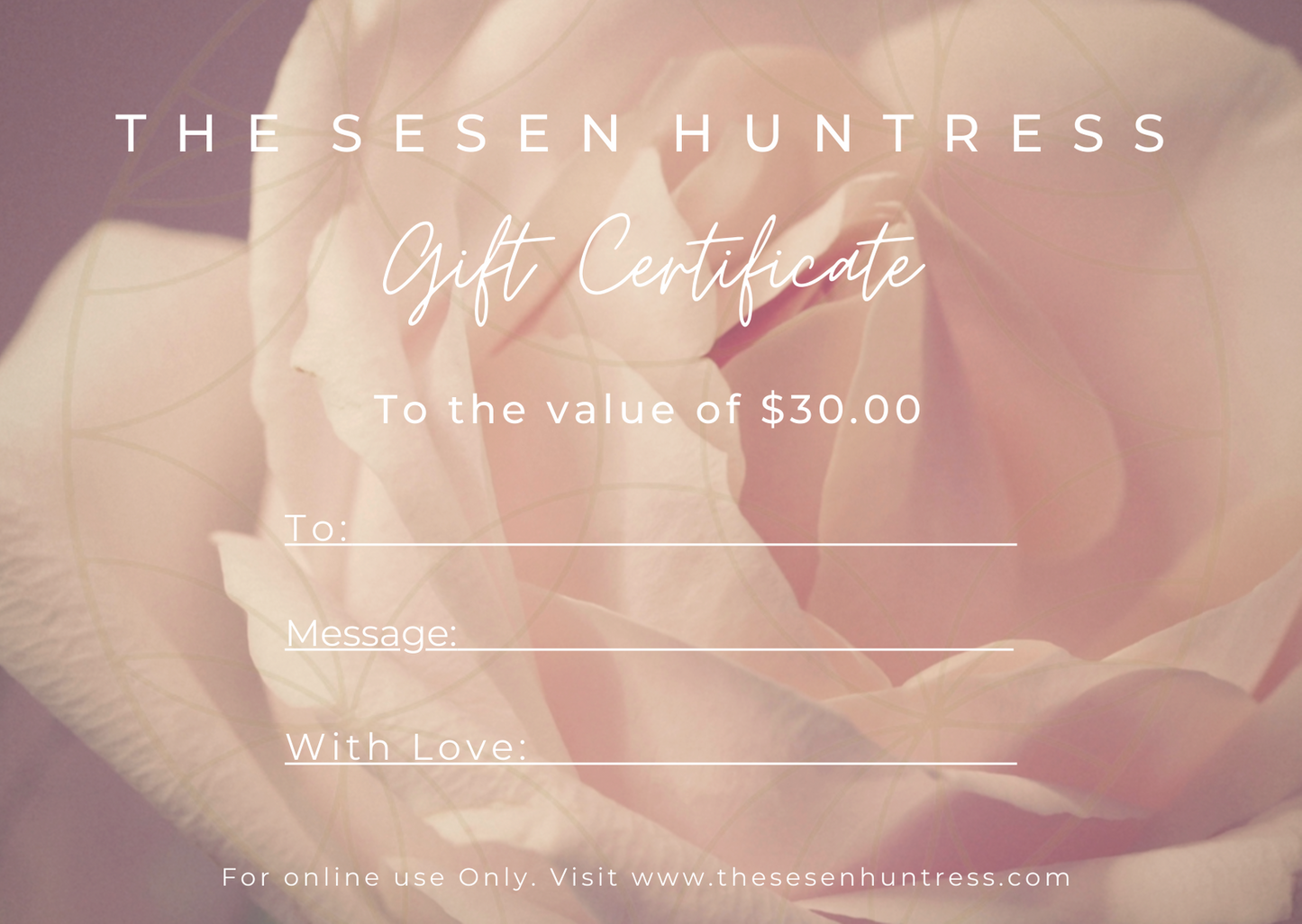THE SESEN HUNTRESS Gift card