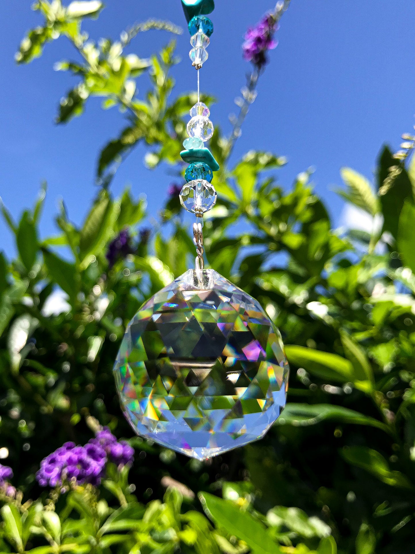 Turquoise Sphere Suncatcher