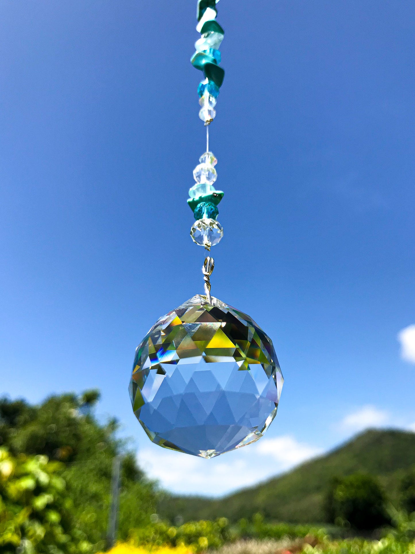 Turquoise Sphere Suncatcher