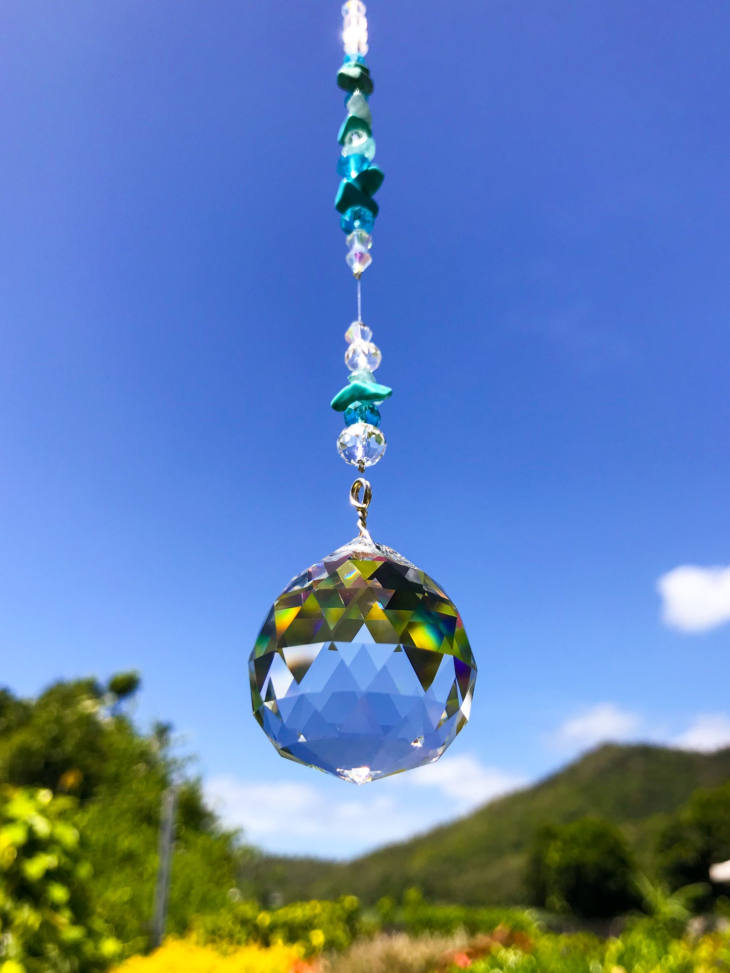 Turquoise Sphere Suncatcher