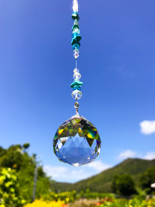 Turquoise Sphere Suncatcher