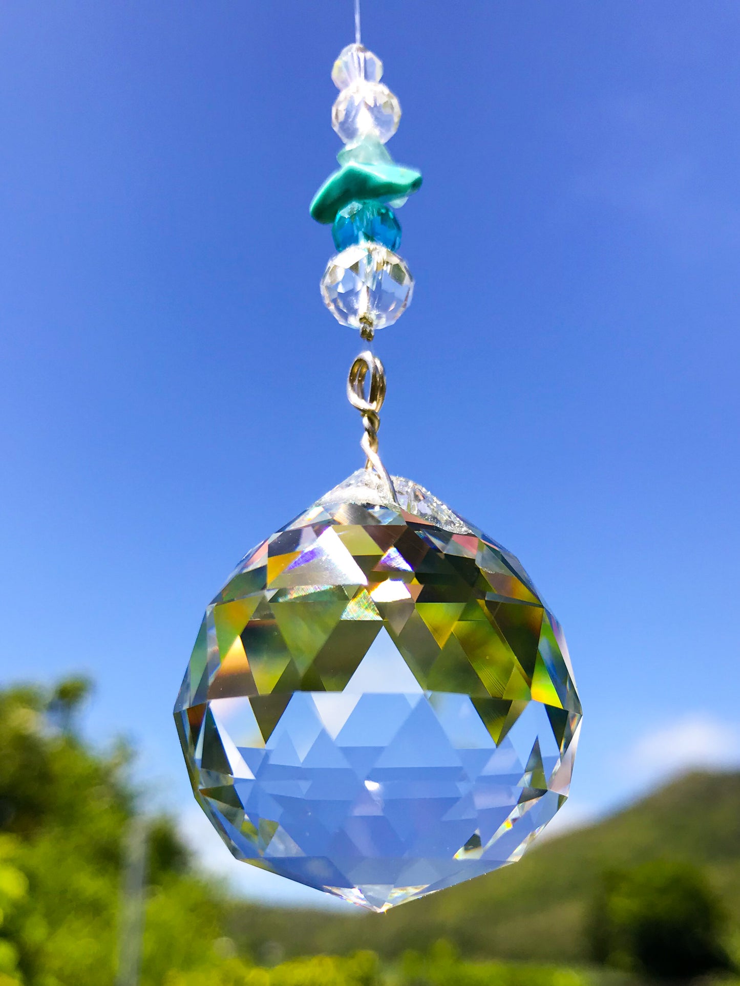 Turquoise Sphere Suncatcher