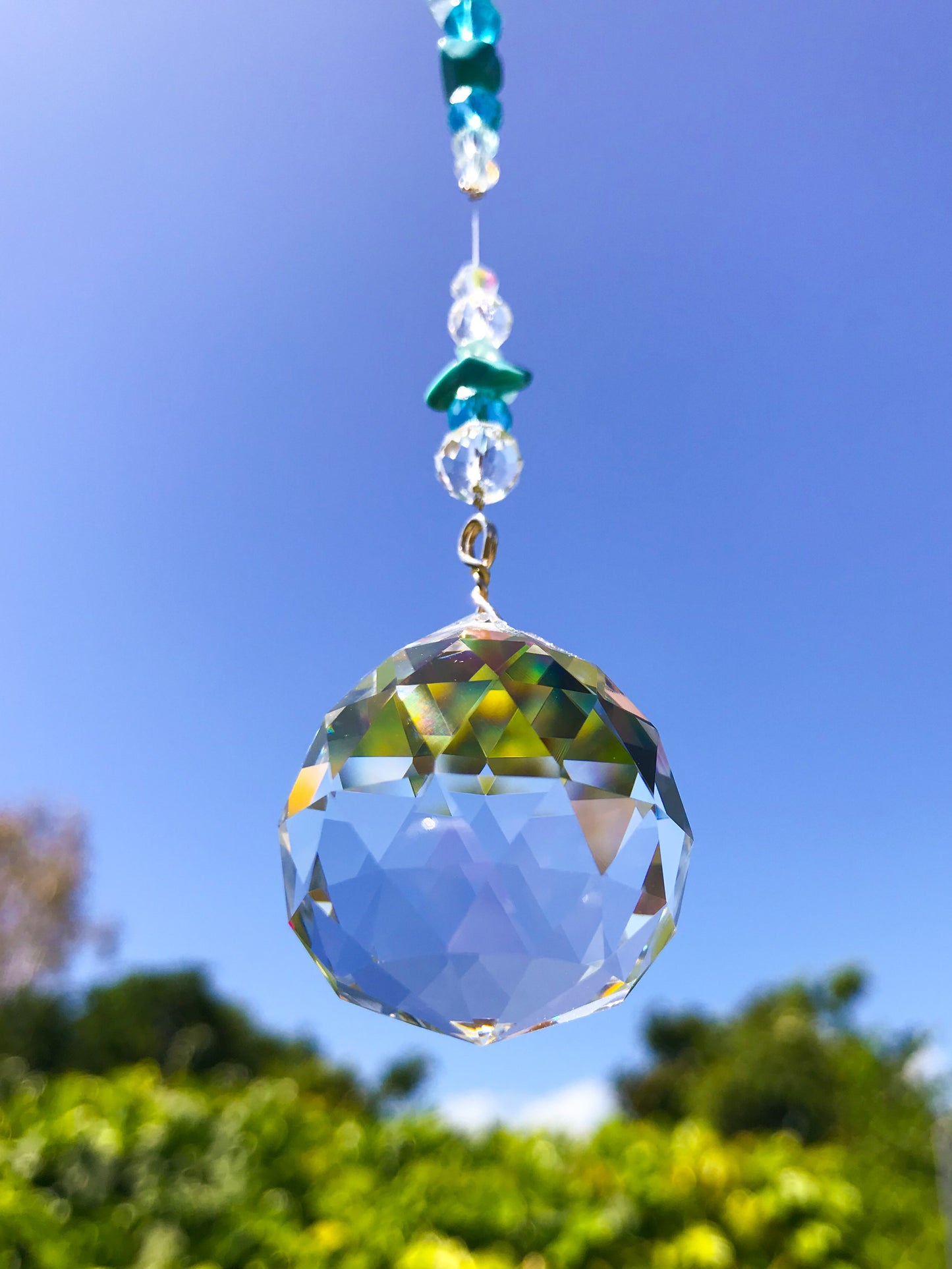 Turquoise Sphere Suncatcher