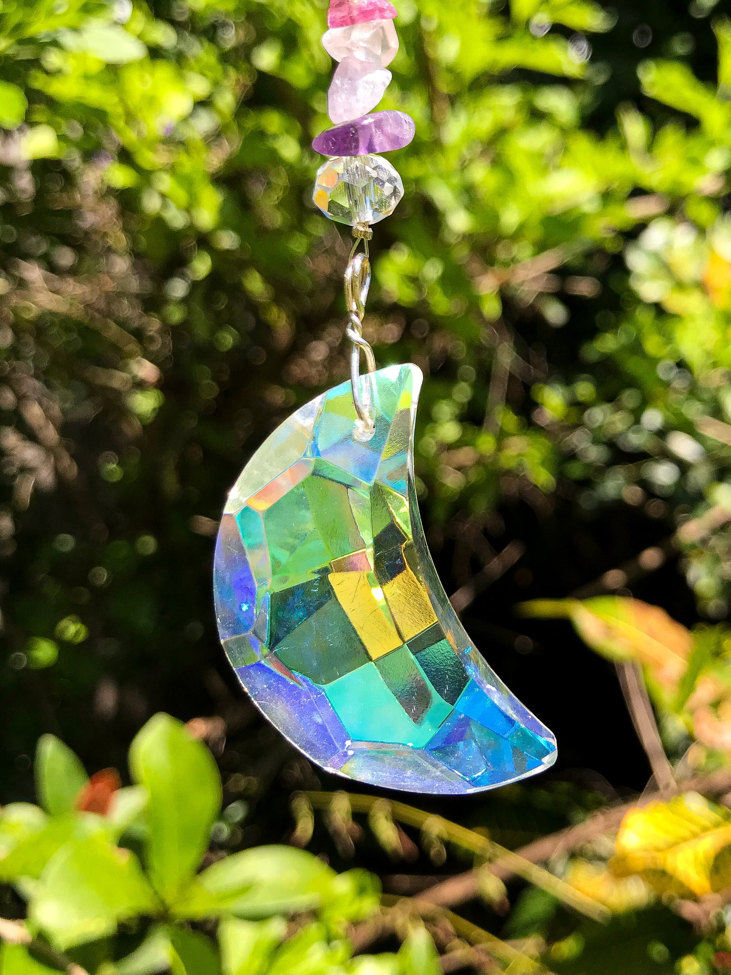 Pink and Purple Moon Suncatcher