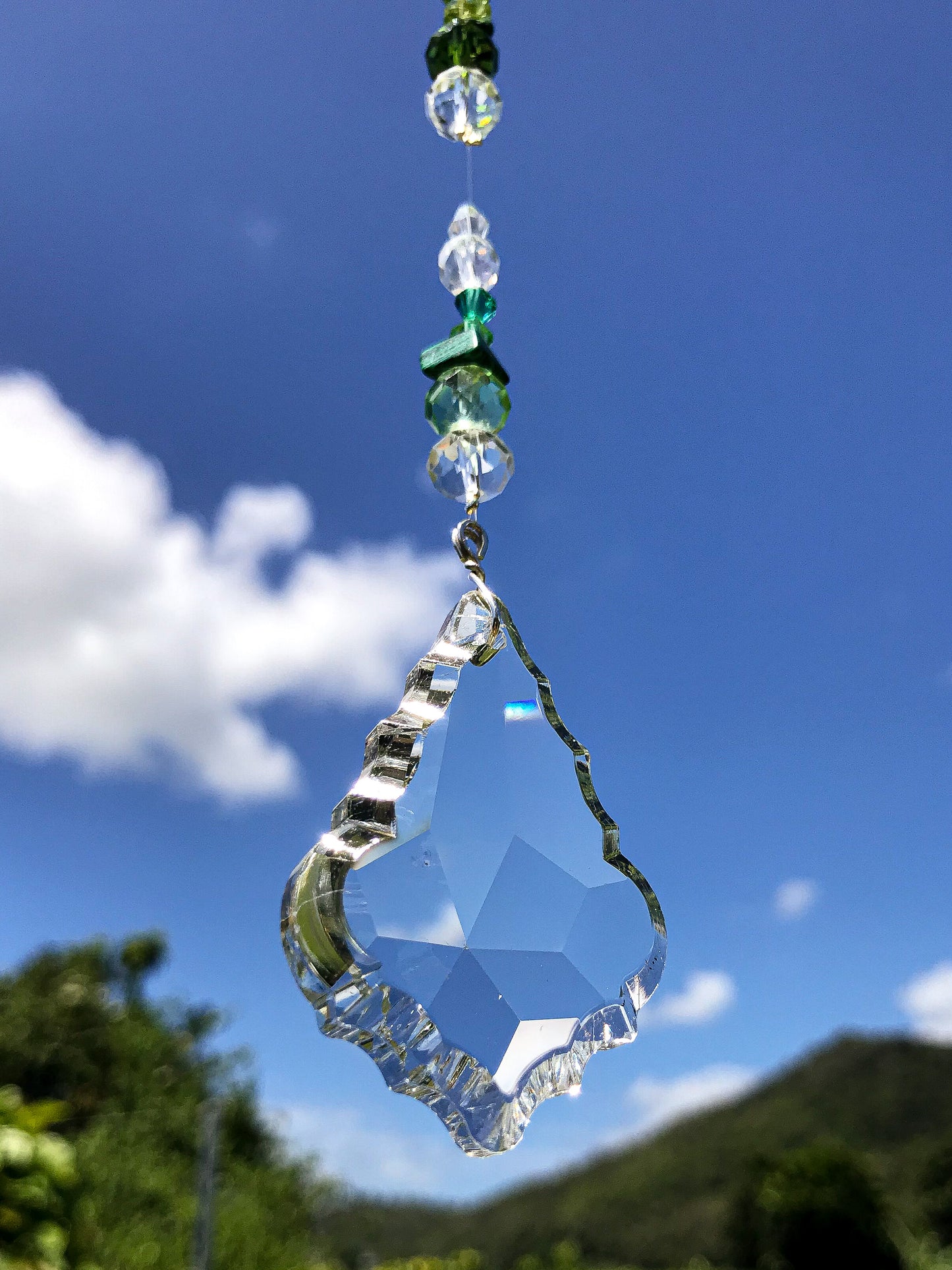 Forest Green Flake Suncatcher