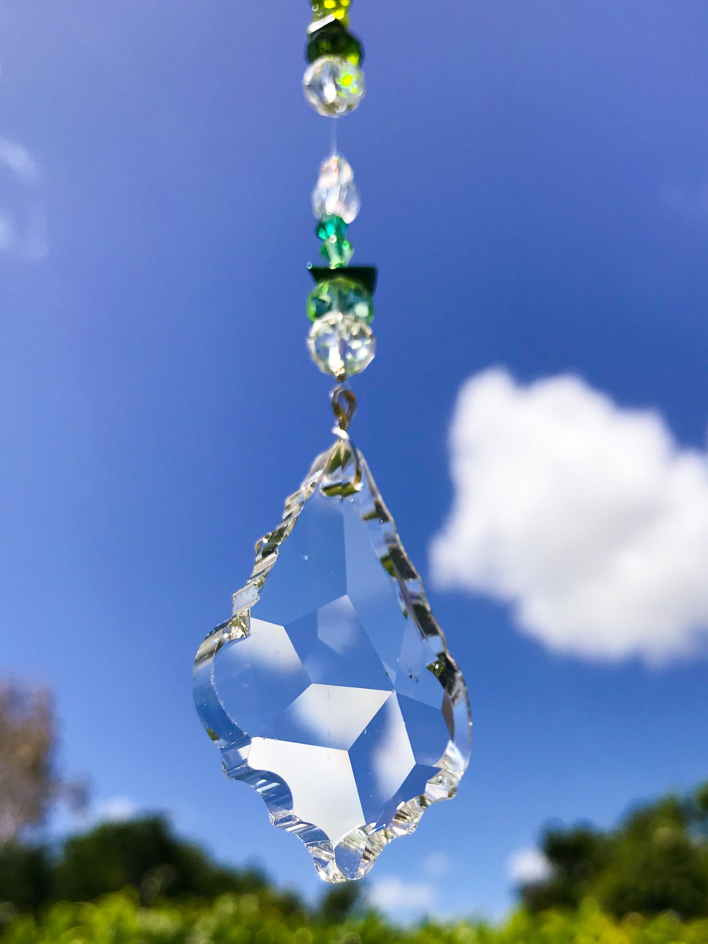 Forest Green Flake Suncatcher