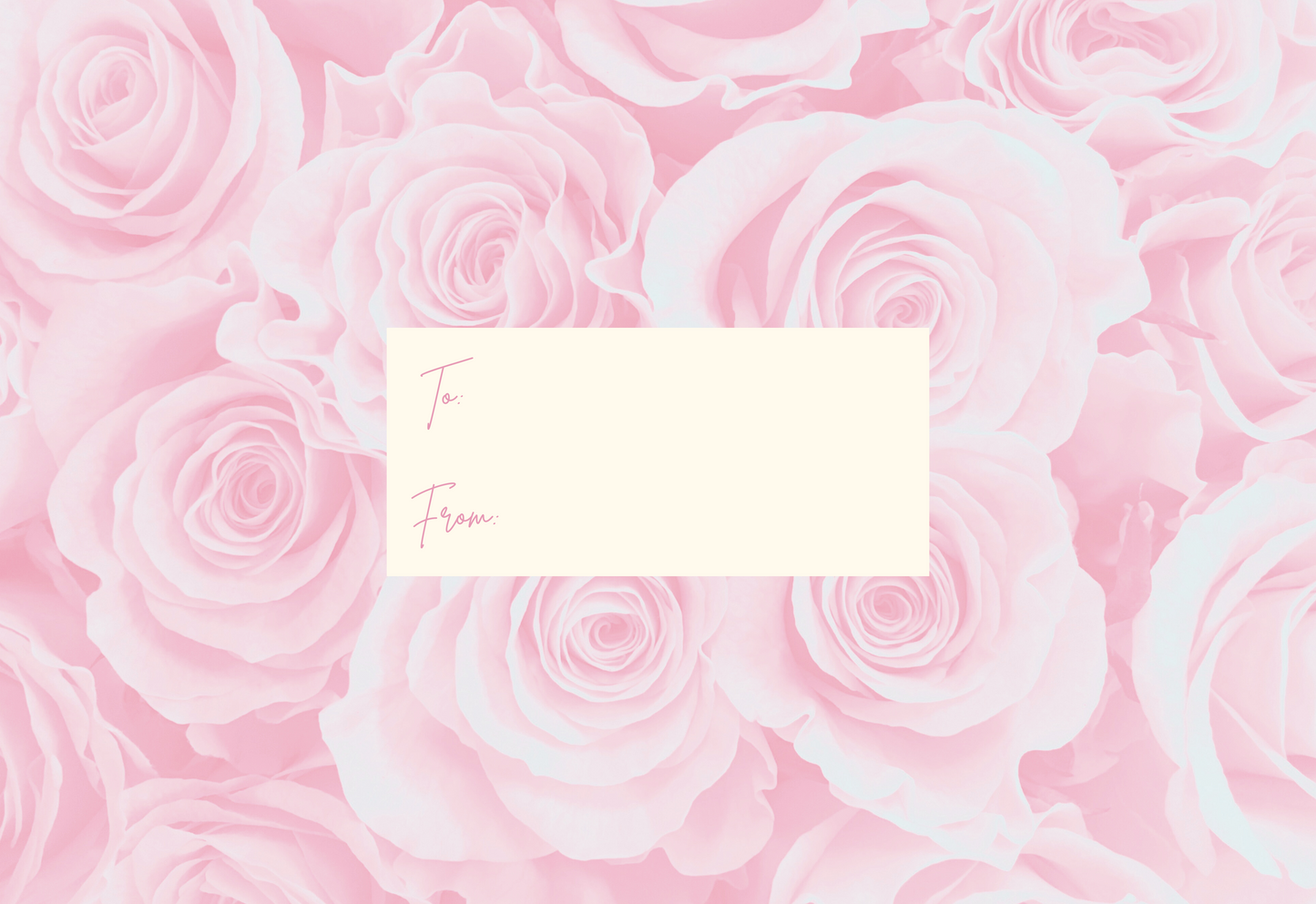 Pink Rose Letter set